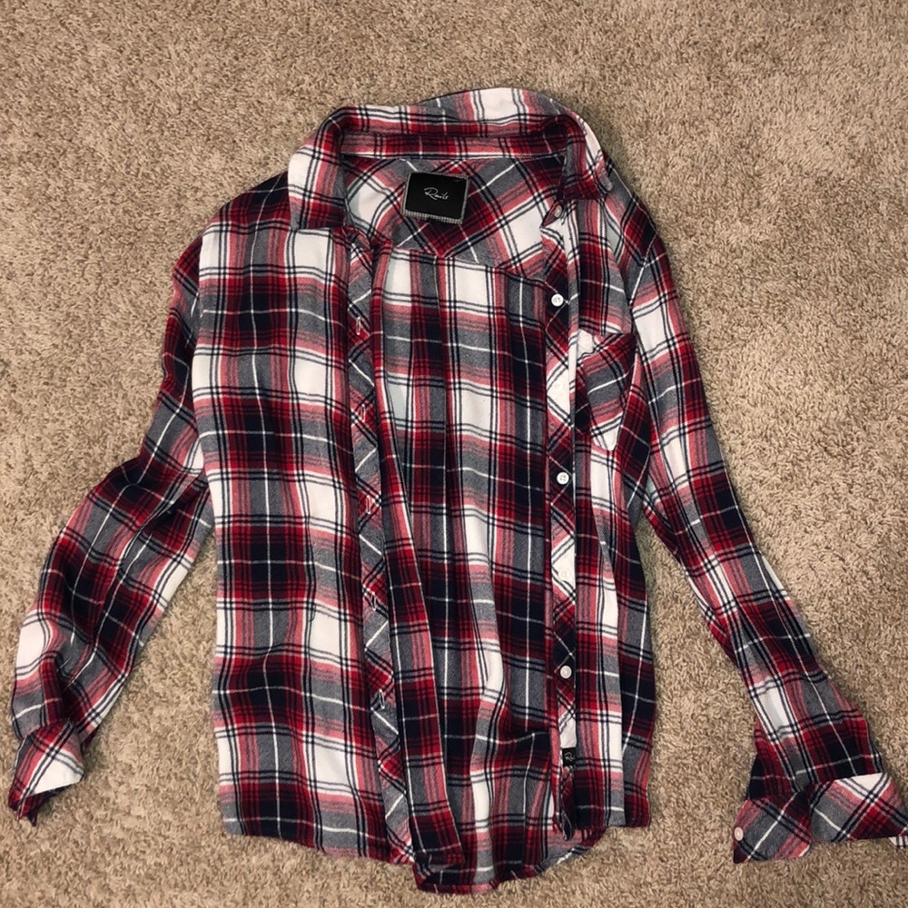 Rails red, black, and white flannel